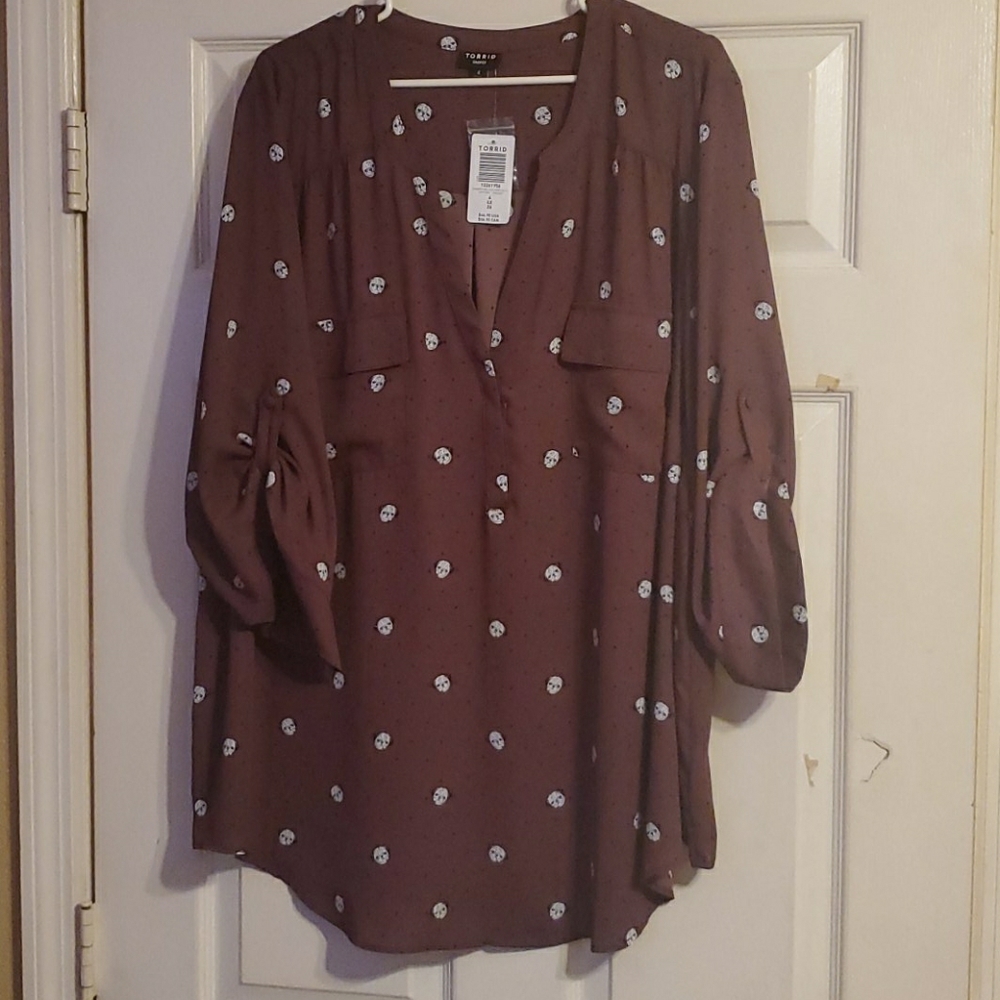 Burgundy blouse